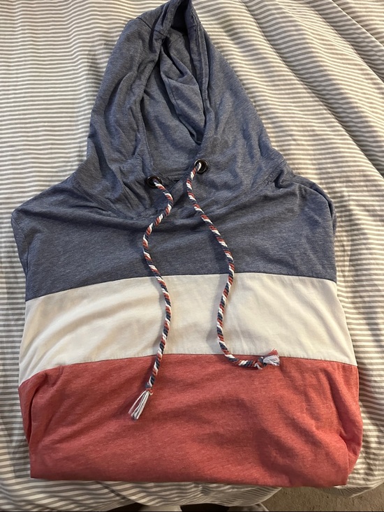 Maurices Tops - Maurices Colorblock Hooded Tunic - Red, White & Blue. 🇺🇸